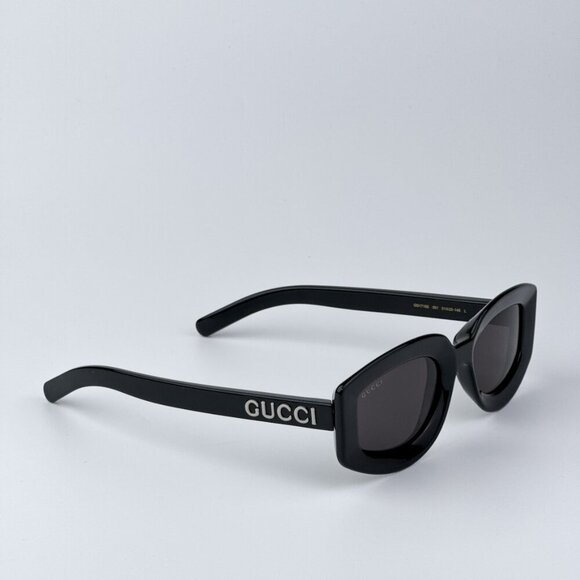 Gucci GG1719S 001 BRAND NEW Sunglasses Black Grey Women Square - Picture 5 of 12